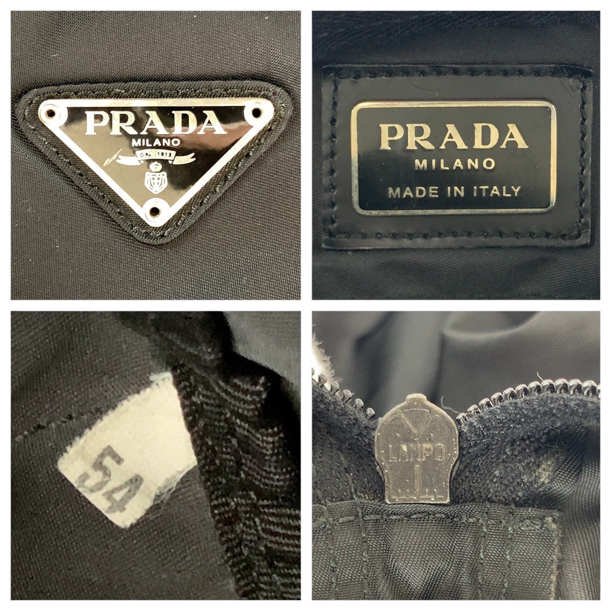 PRADA Boston Duffel bag Nylon Black SilverMetal Test Triangle With logo