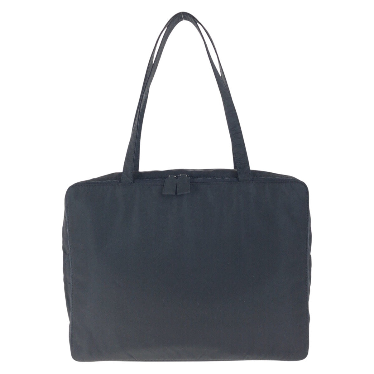 PRADA Business bag Nylon Black SilverMetal Test Triangle With logo