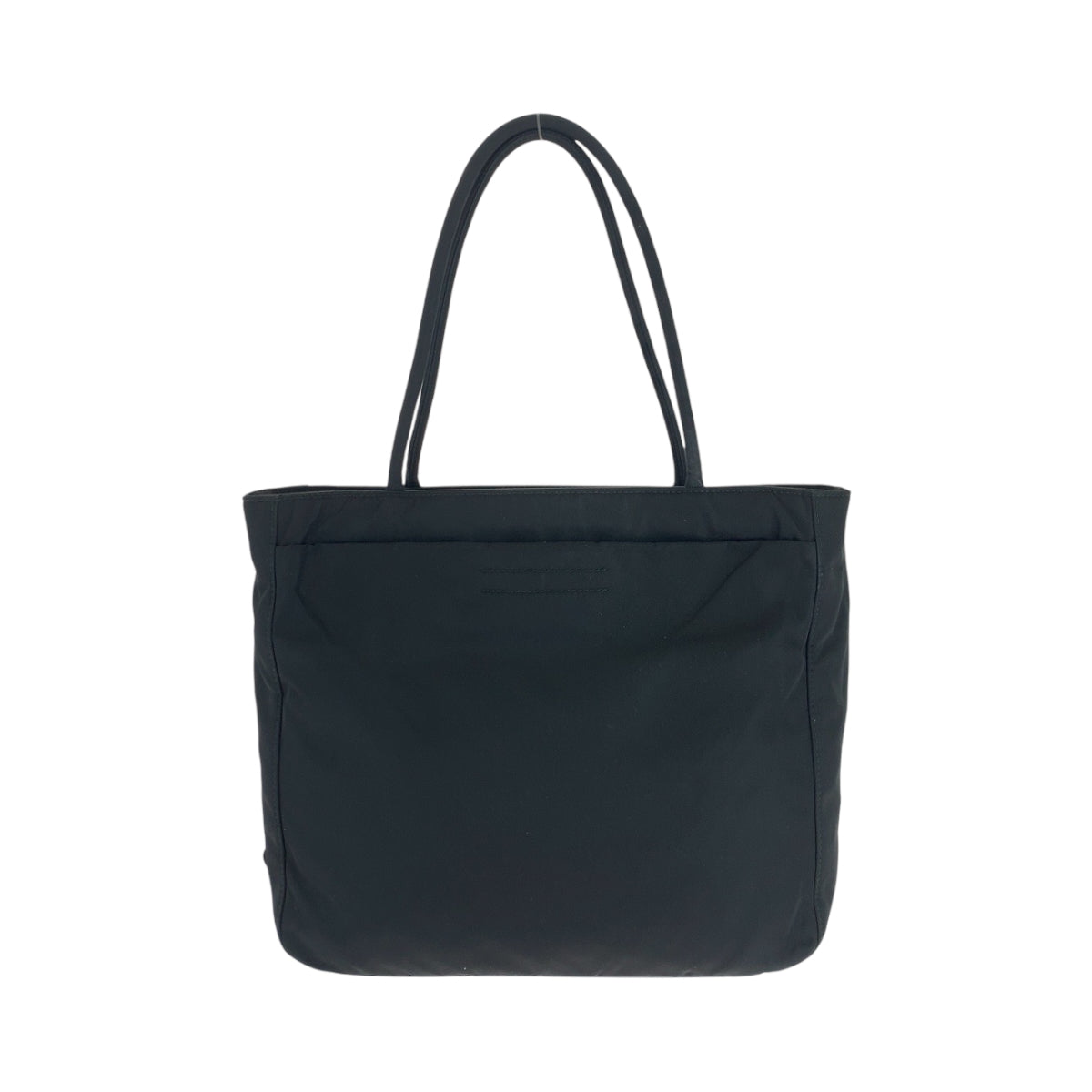 PRADA Handbag Nylon Black SilverMetal Test Triangle With logo