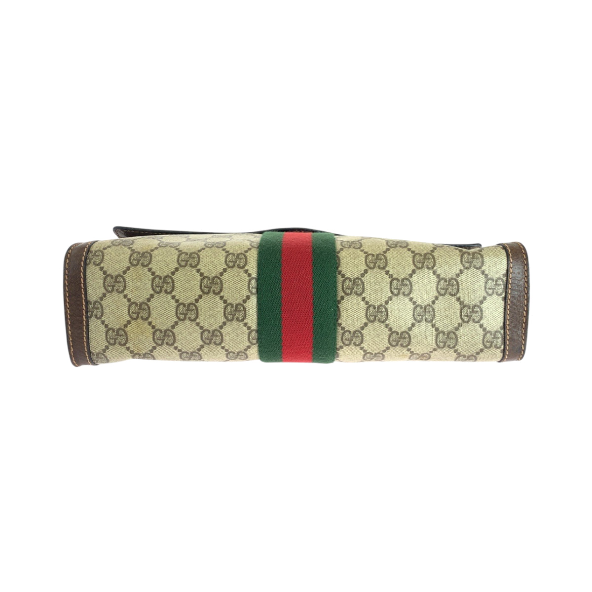 GUCCI Clutch bag GG Supreme Canvas Beige Brown Gold Metal Gucci Perfume Sherry Line