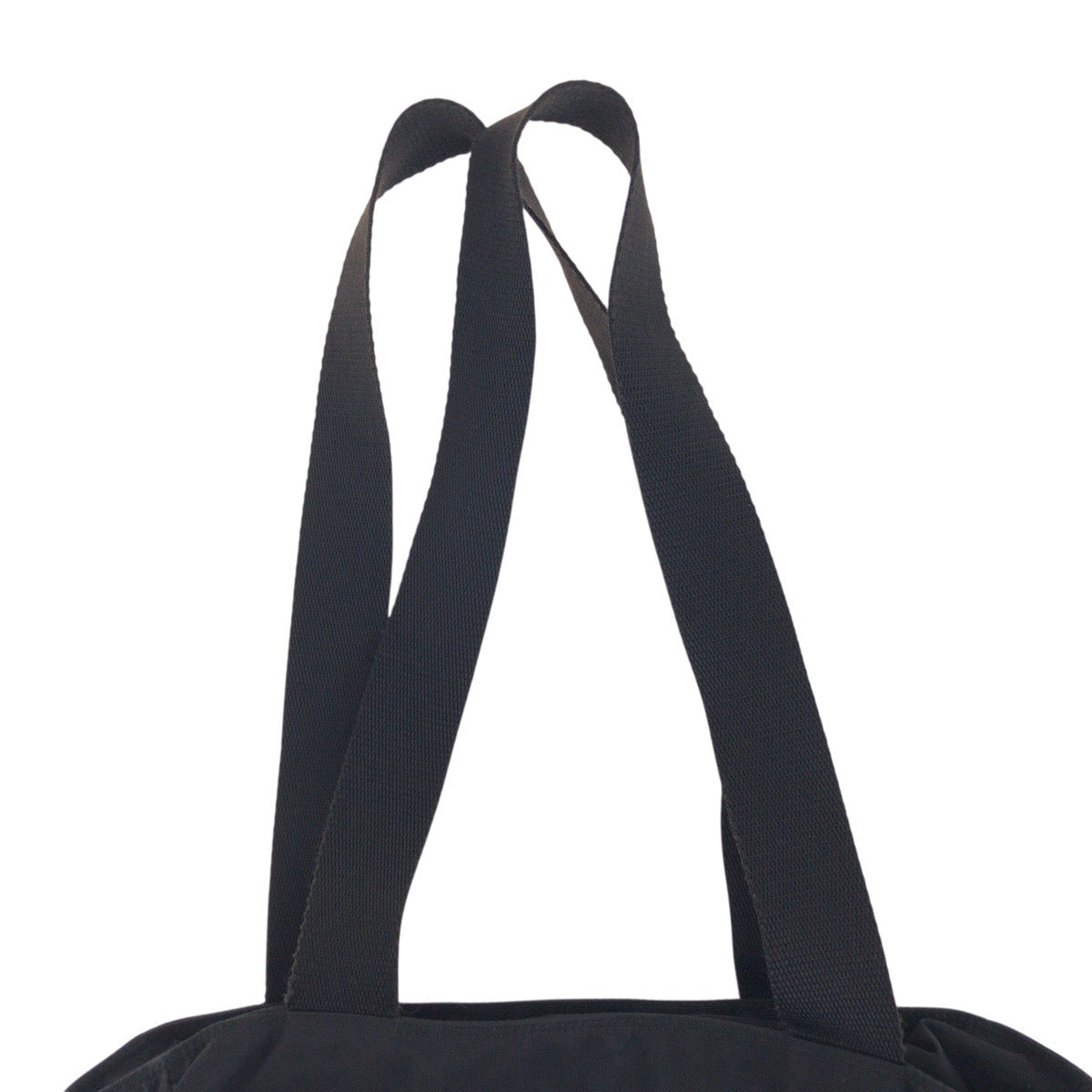 PRADA Tote Bag Nylon Black SilverMetal Test Triangle With logo