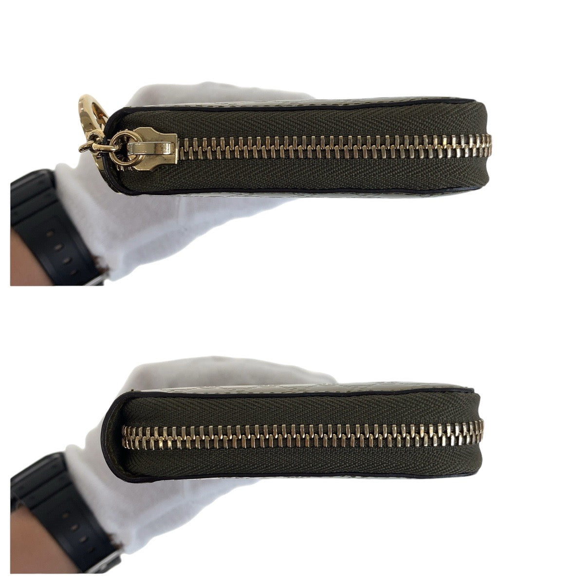 GUCCI Long Wallet Purse 308005 enamel gold Micro Guccisima Heart interlocking