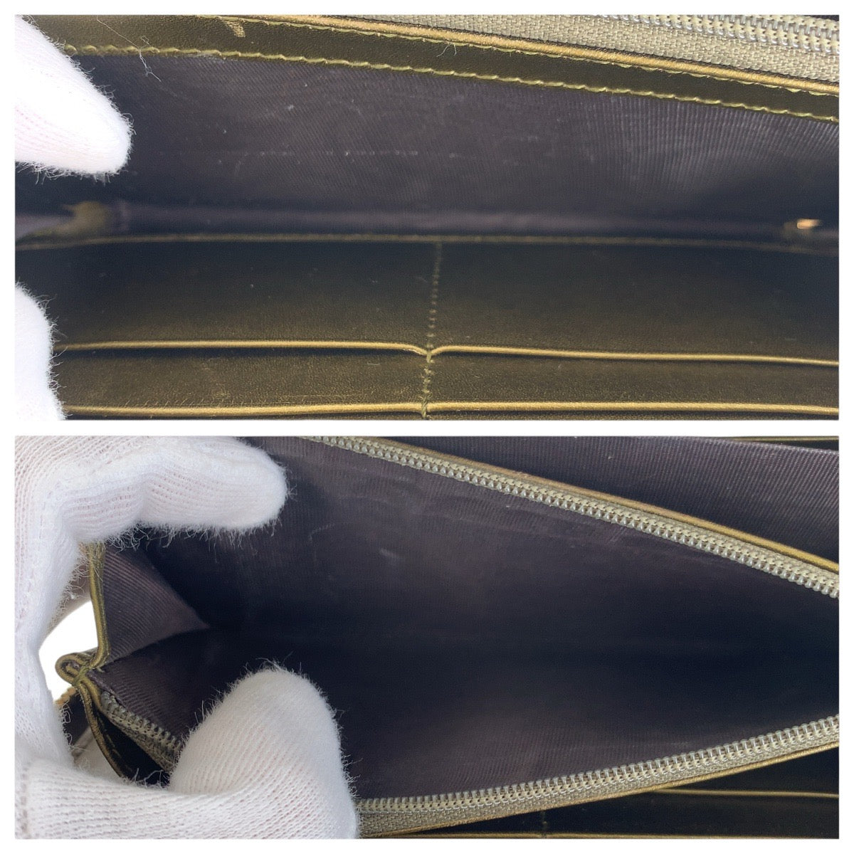 GUCCI Long Wallet Purse 308005 enamel gold Micro Guccisima Heart interlocking