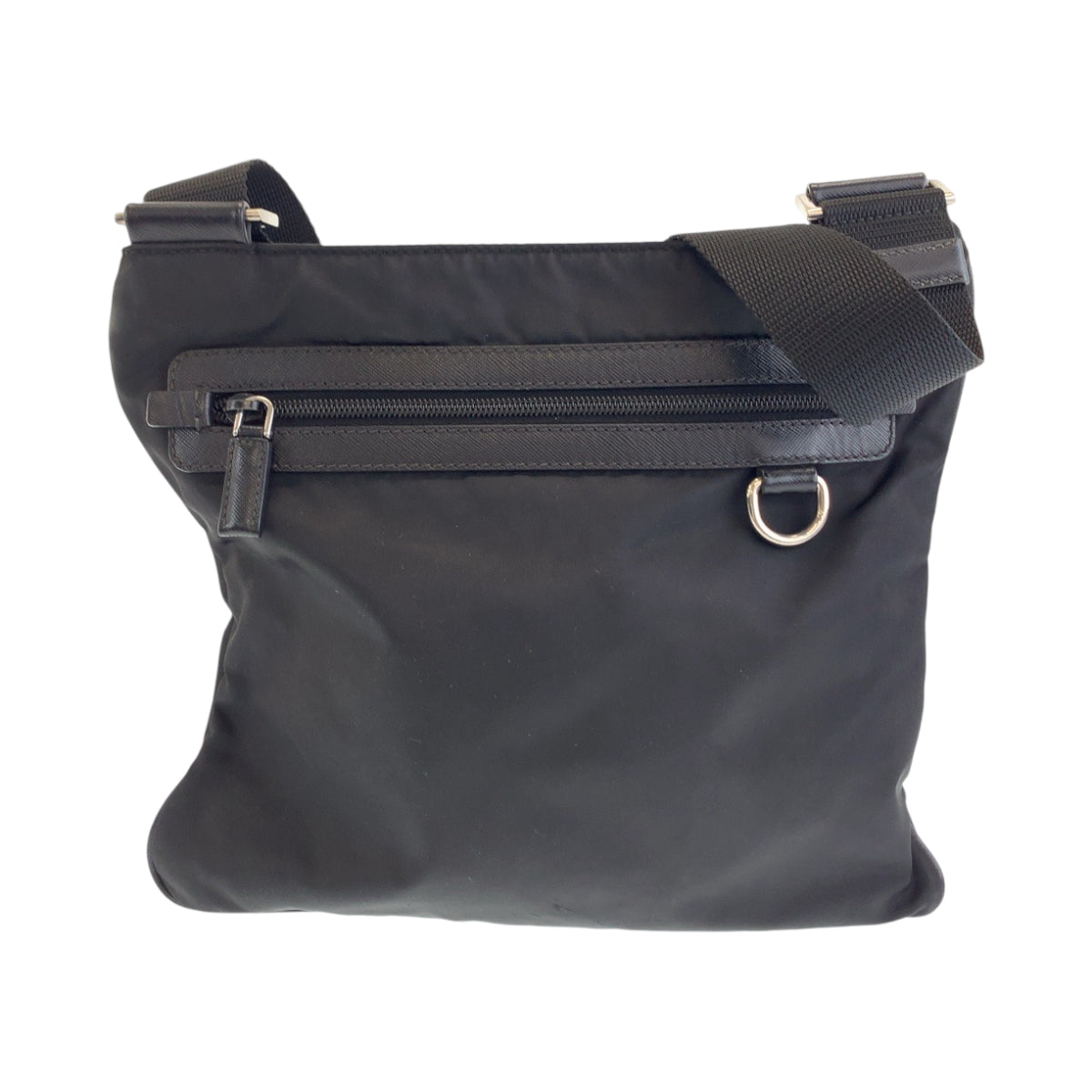 PRADA Shoulder Bag VA0340 Nylon Black SilverMetal Test Triangle With logo