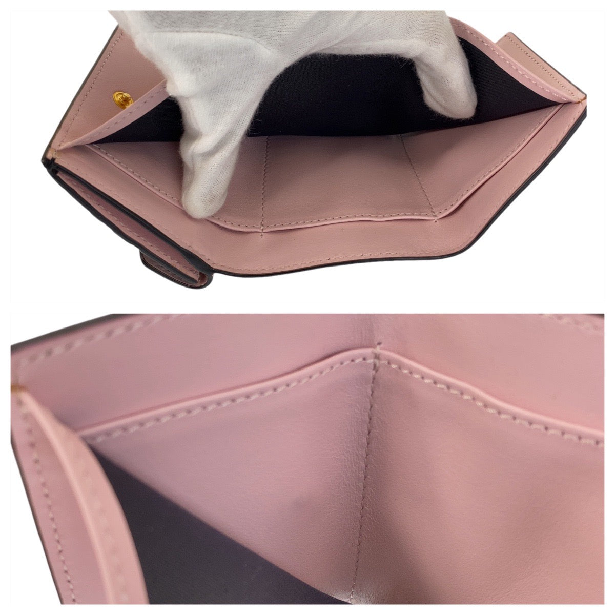 FENDI Tri-fold wallet leather Brown ZUCCA F IS FENDI