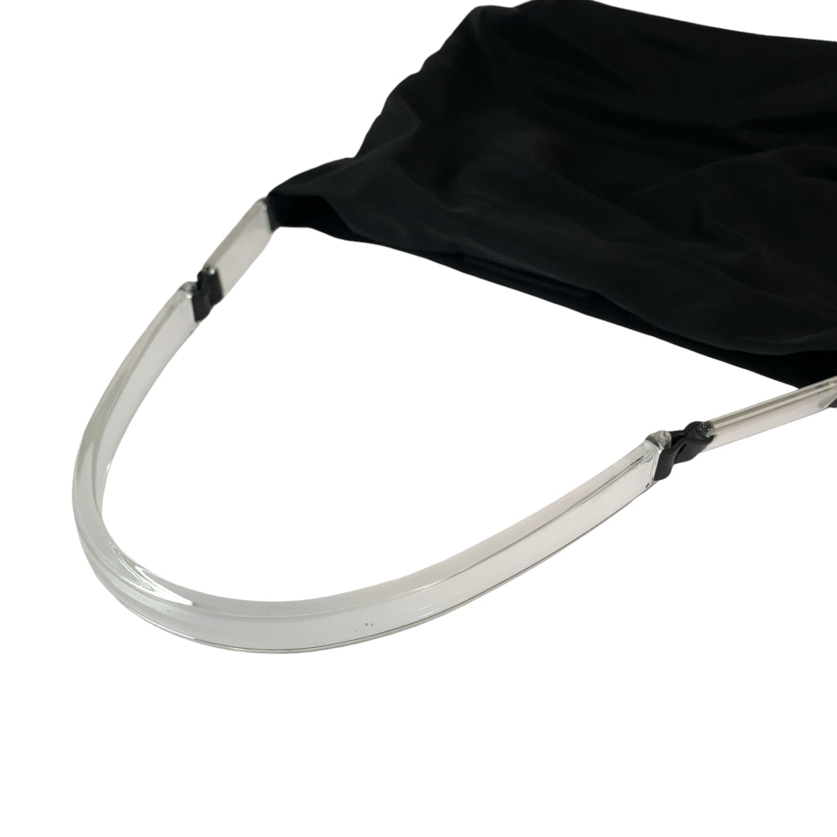 PRADA Shoulder Bag Nylon black Test Triangle With logo plastic handle