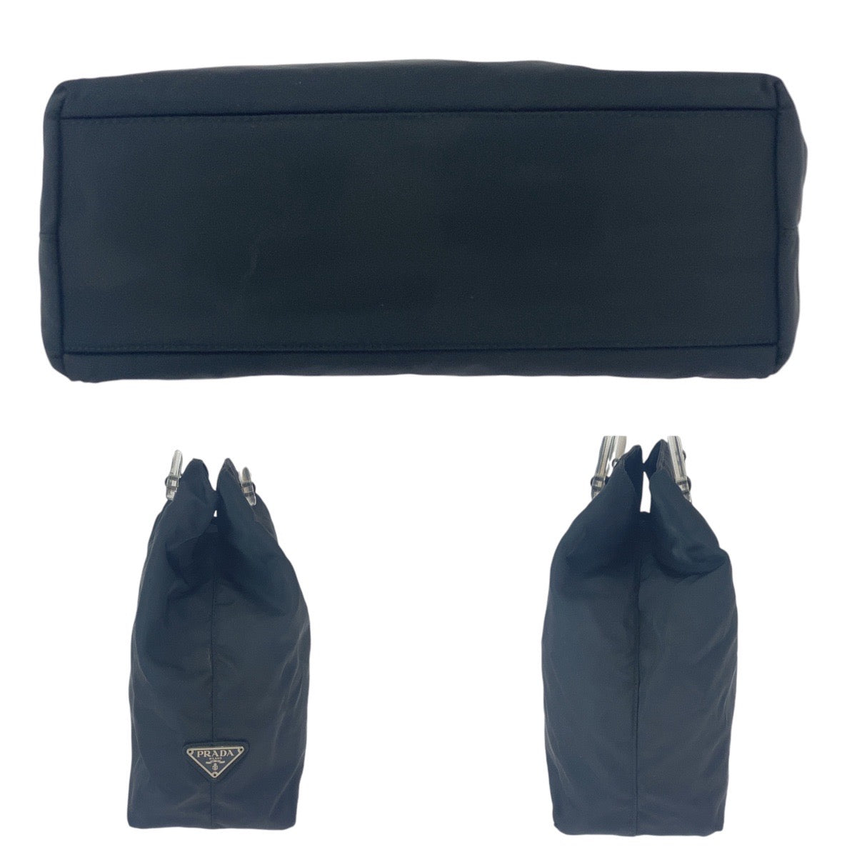PRADA Tote Bag Nylon black Test Triangle With logo