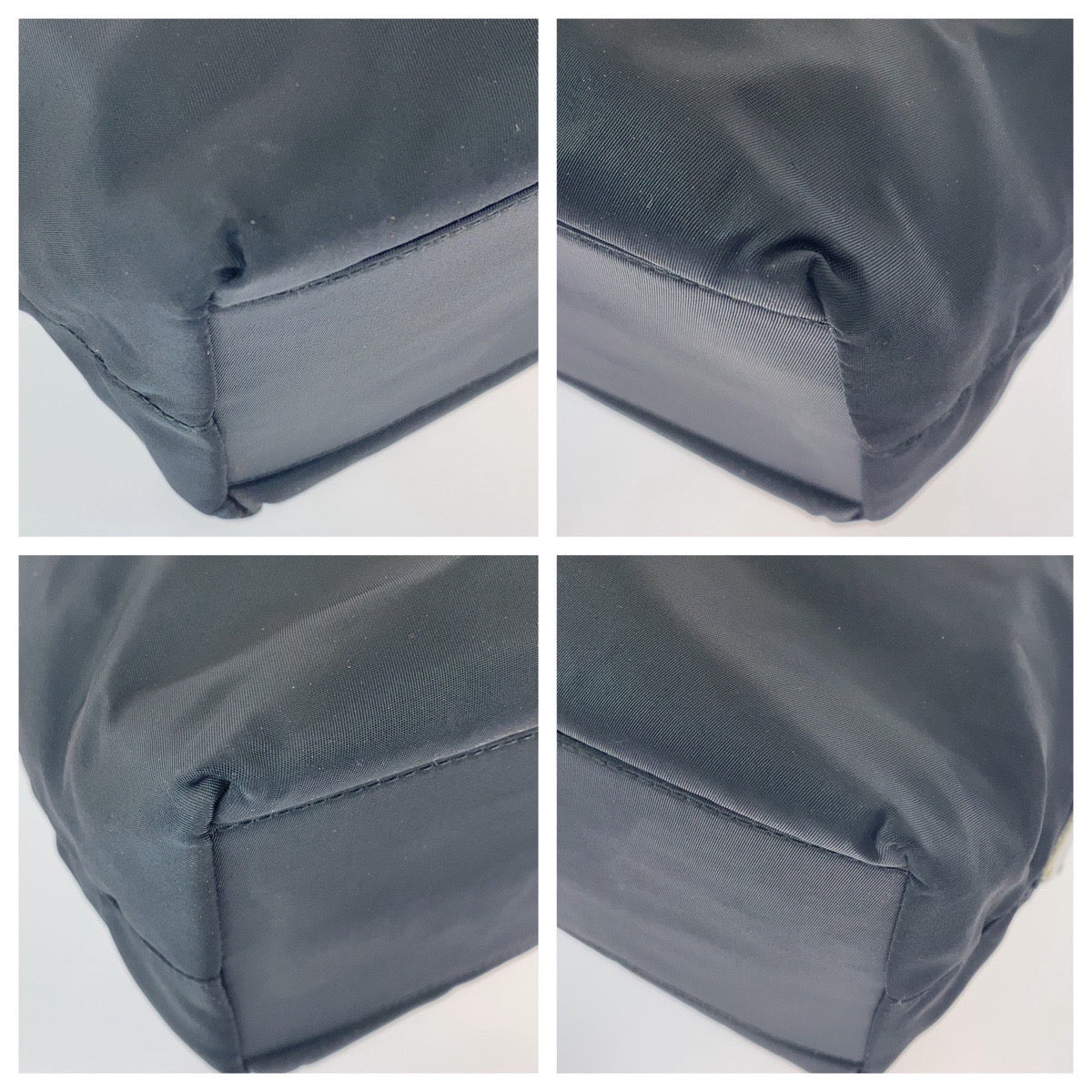 PRADA Tote Bag Nylon black Test Triangle With logo