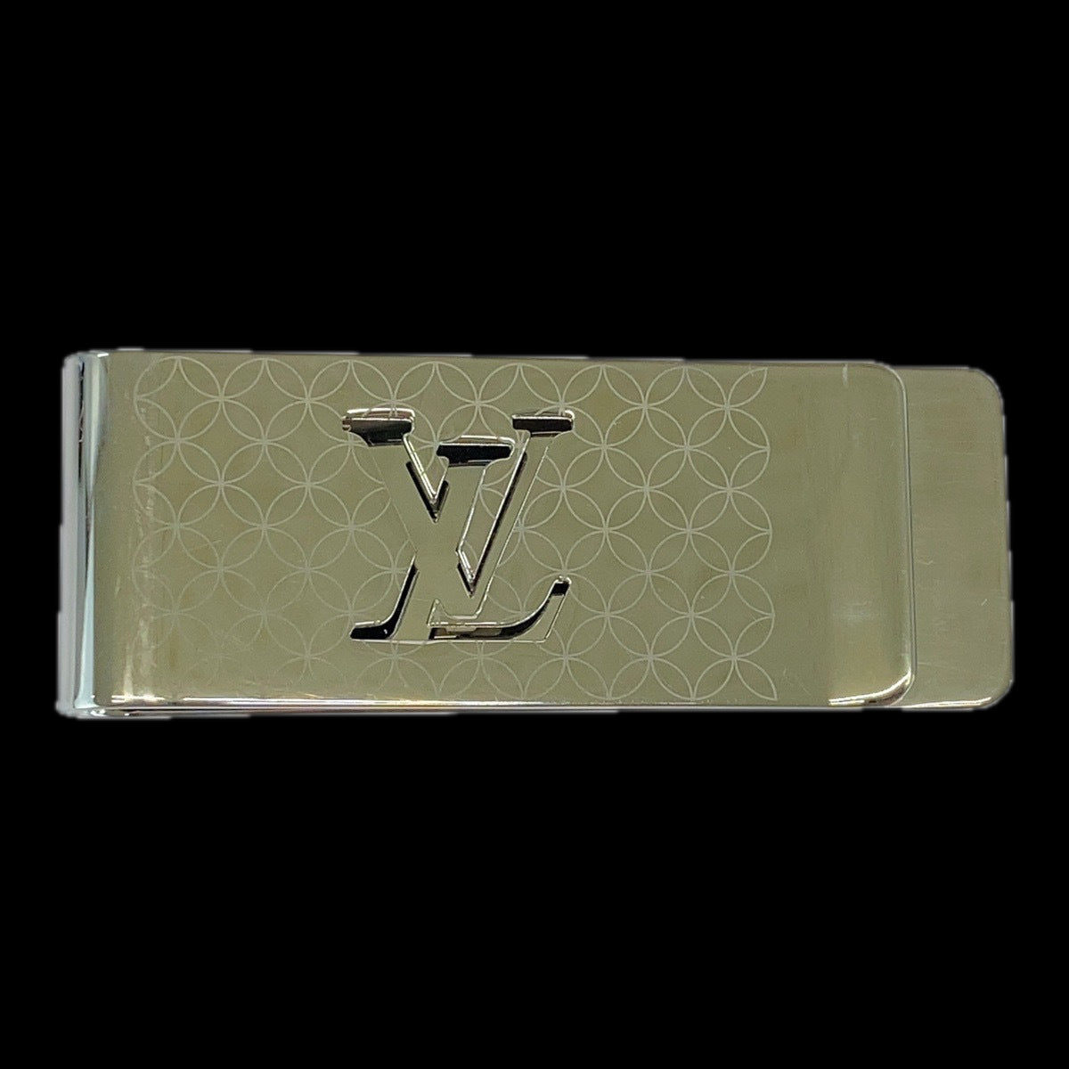 LOUIS VUITTON Money clip M65041 steel Silver Bill Clip Champs Elysées