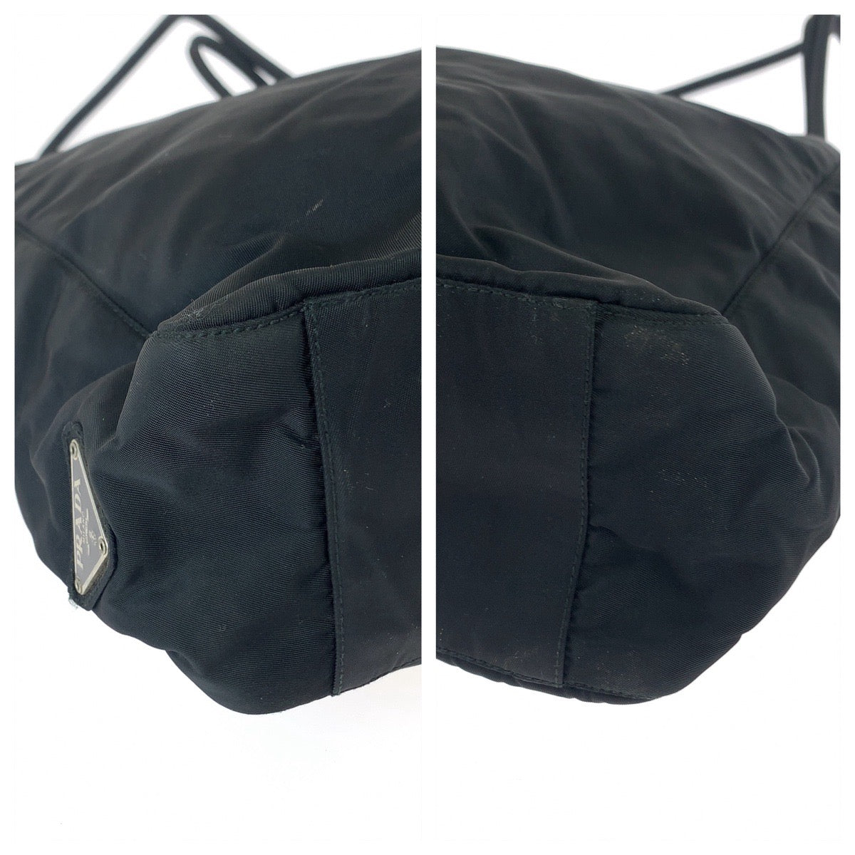 PRADA Tote Bag Nylon black Test Triangle With logo