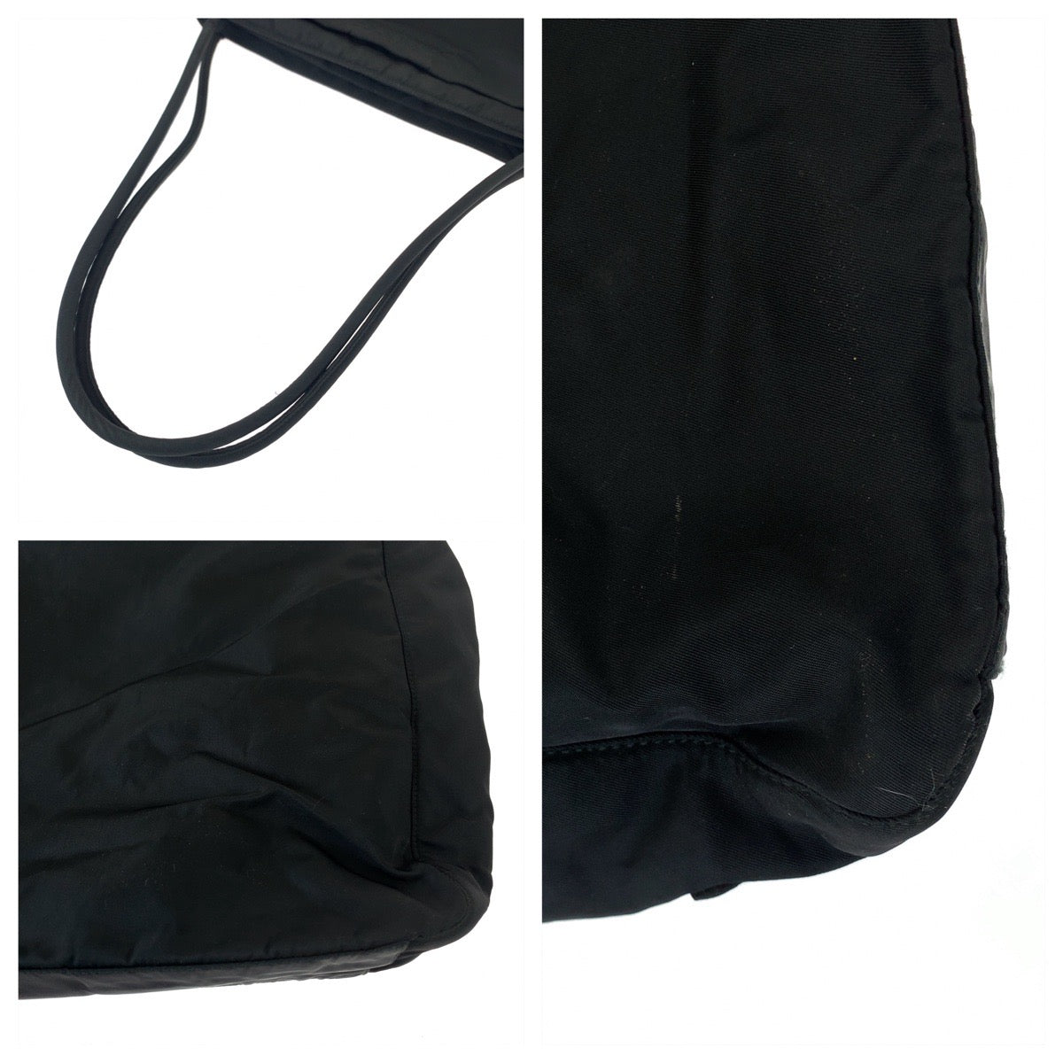 PRADA Tote Bag Nylon black Test Triangle With logo