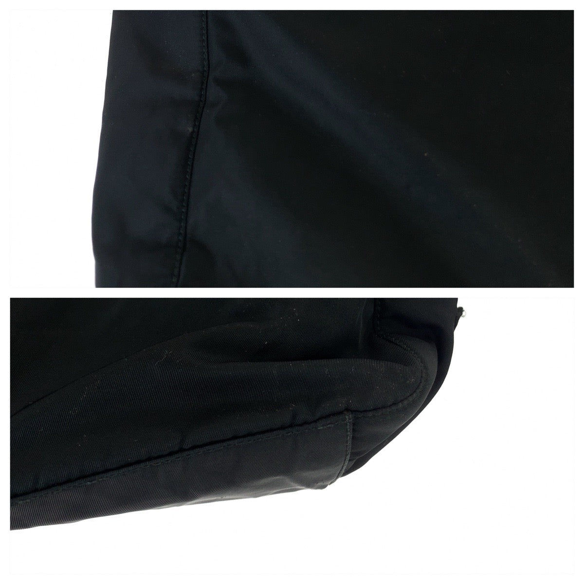 PRADA Tote Bag Nylon black Test Triangle With logo