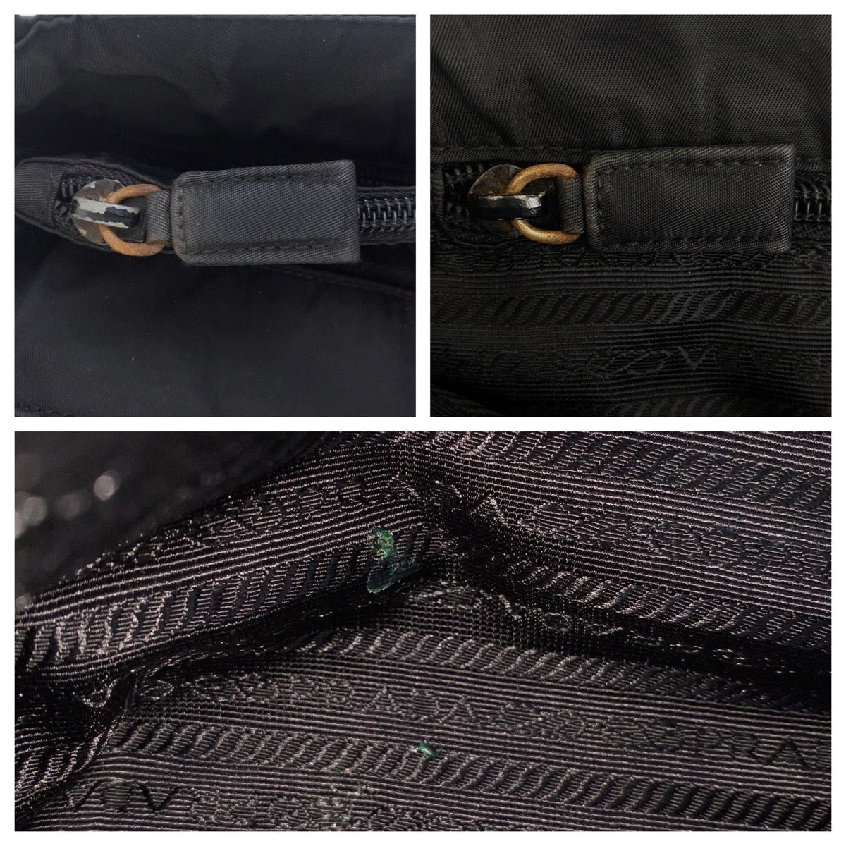 PRADA Tote Bag Nylon black Test Triangle With logo