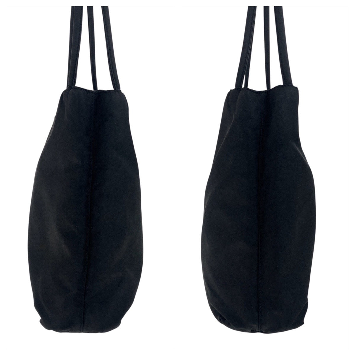 PRADA Tote Bag Nylon black Test Triangle With logo