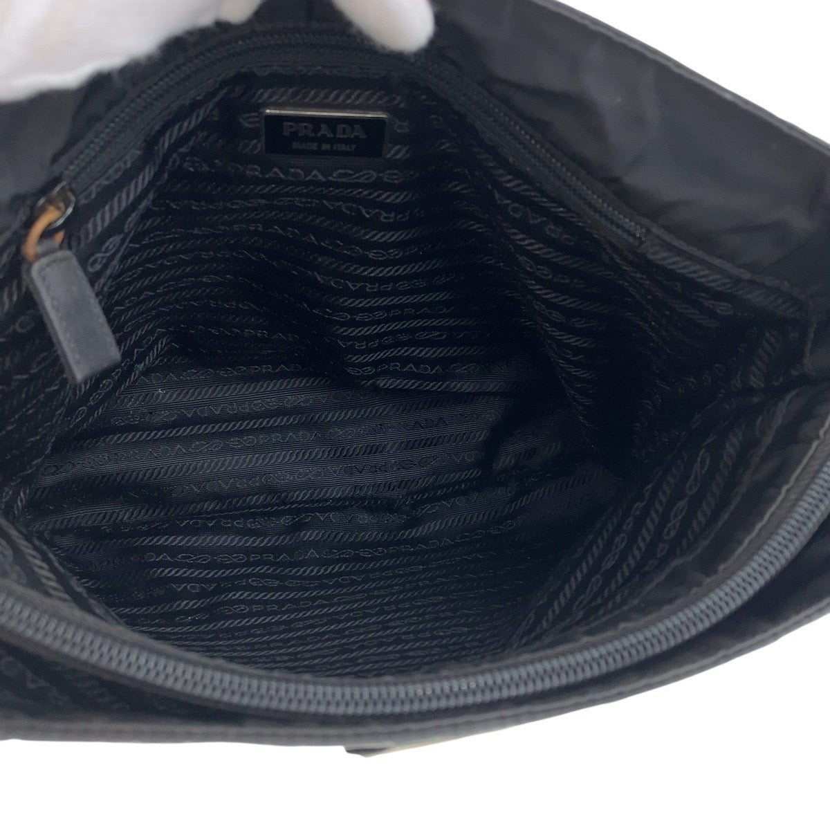 PRADA Tote Bag Nylon black Test Triangle With logo
