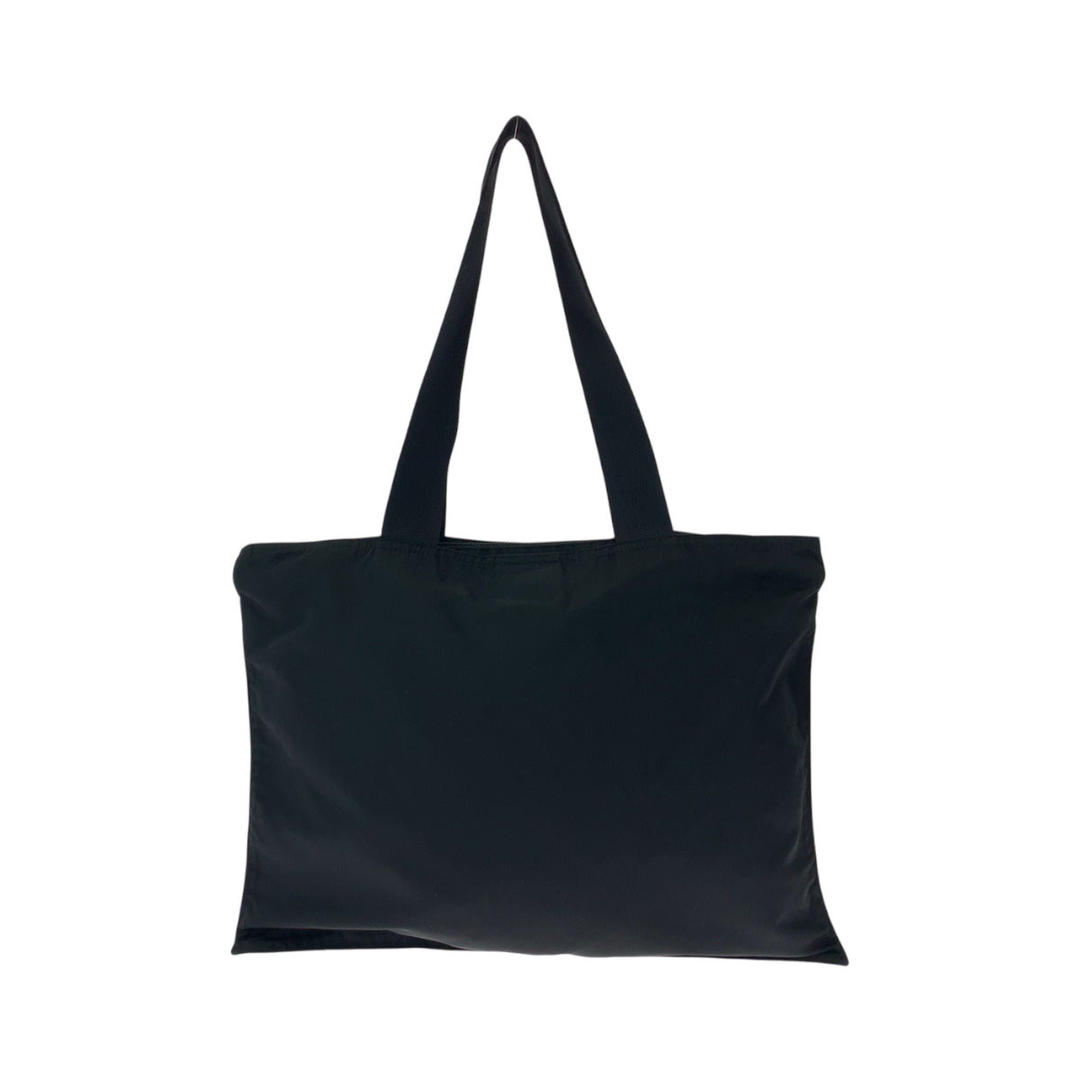PRADA Tote Bag Nylon Black SilverMetal Test Triangle With logo