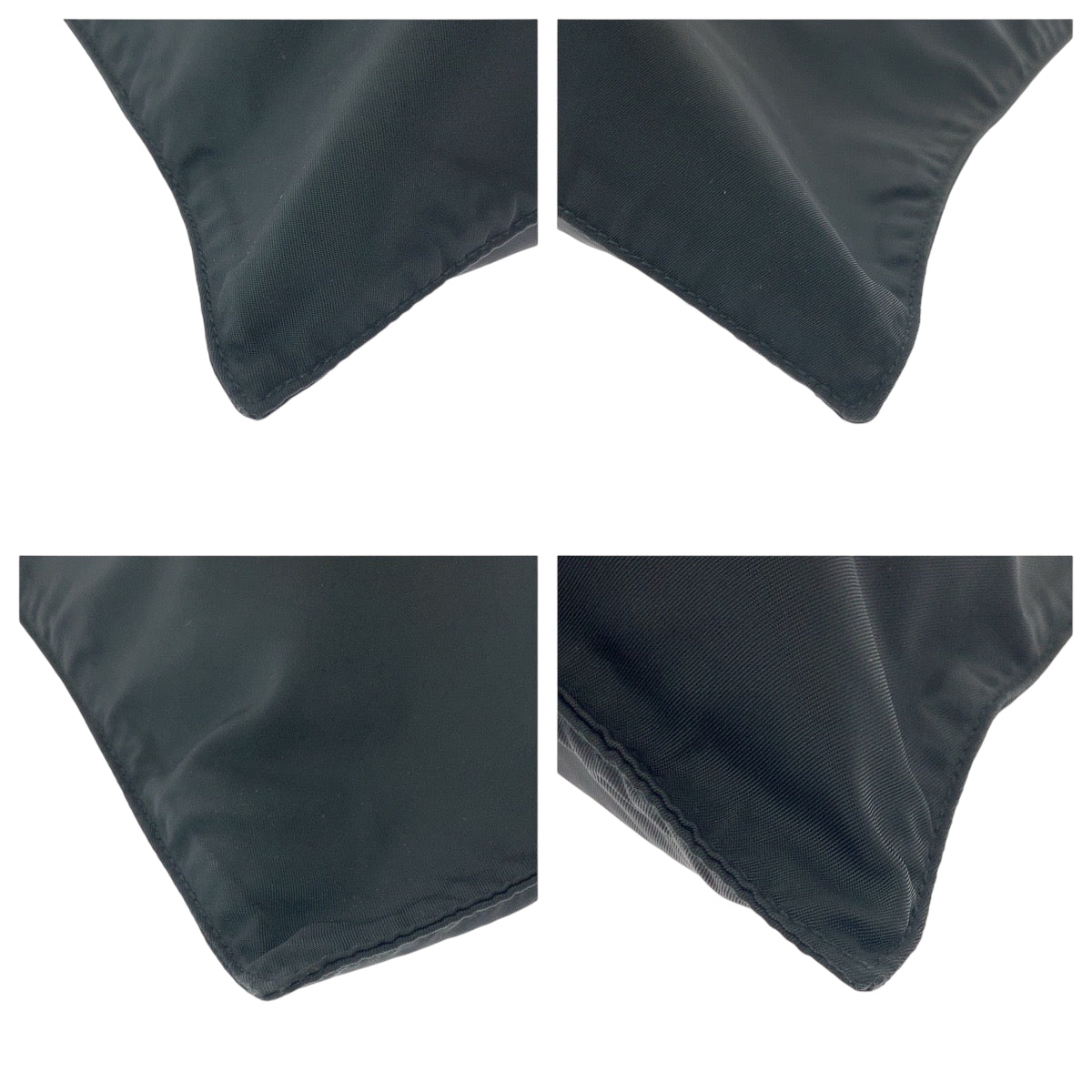 PRADA Tote Bag Nylon Black SilverMetal Test Triangle With logo