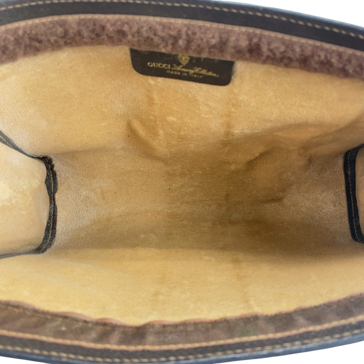 GUCCI Clutch bag 67 014 2125 GG Supreme Canvas Beige brown Old Gucci Shelly Line