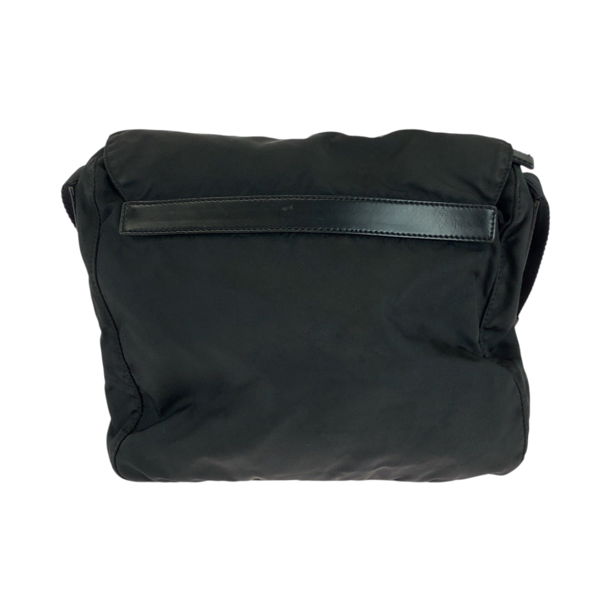 PRADA Shoulder Bag Nylon Black SilverMetal Test Triangle With logo