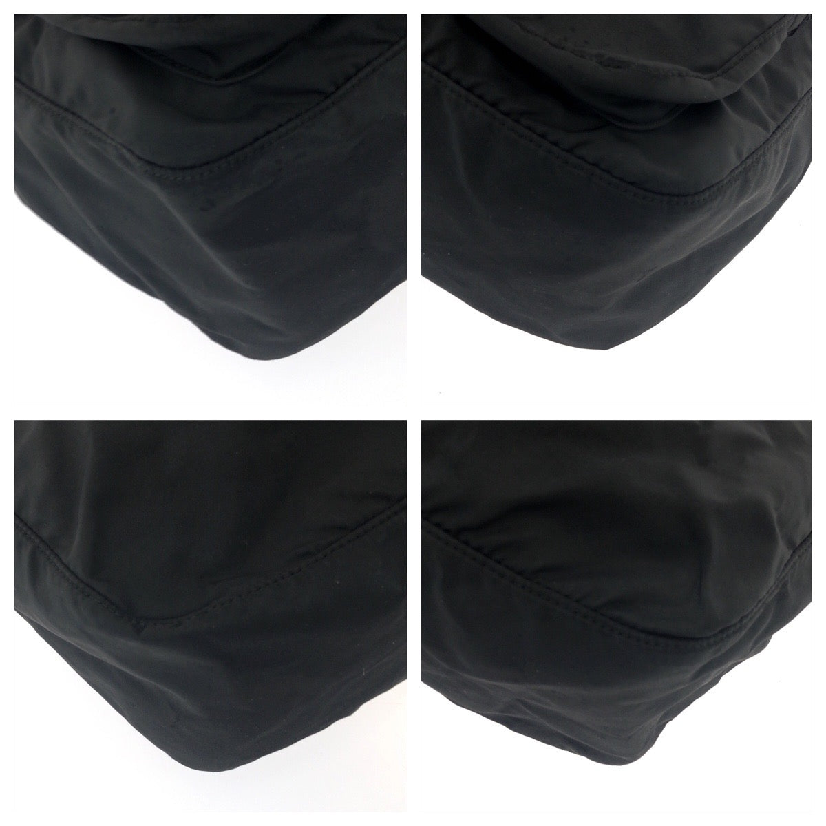 PRADA Shoulder Bag Nylon black Test Triangle With logo