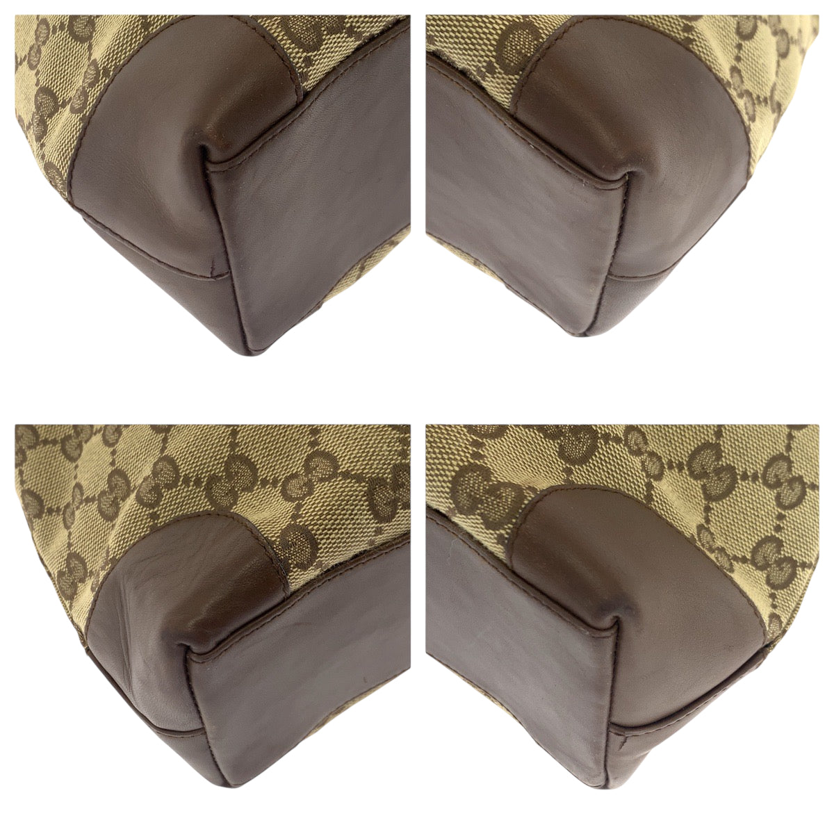 GUCCI Tote Bag 002 1119 GG canvas Brown Beige SilverMetal