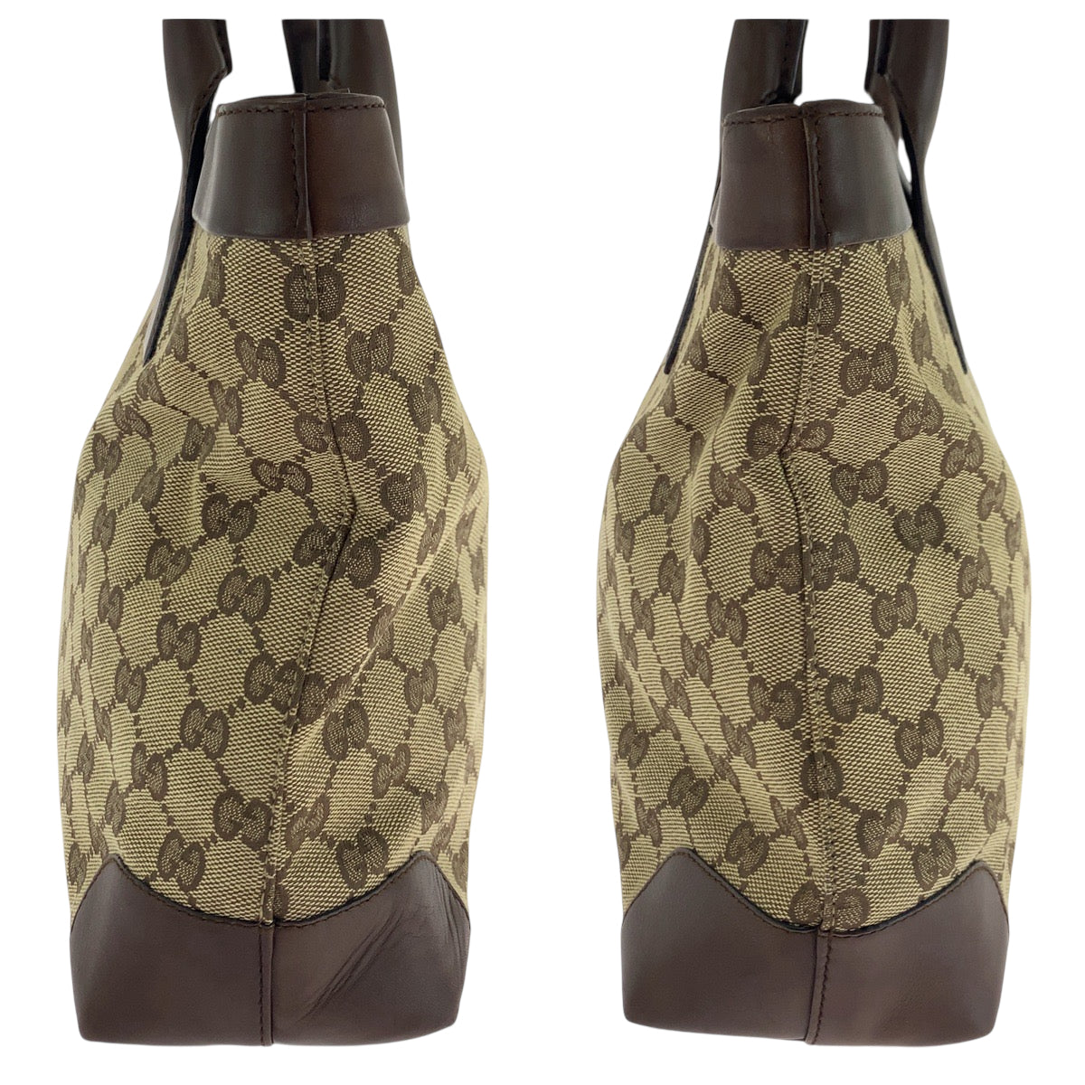 GUCCI Tote Bag 002 1119 GG canvas Brown Beige SilverMetal