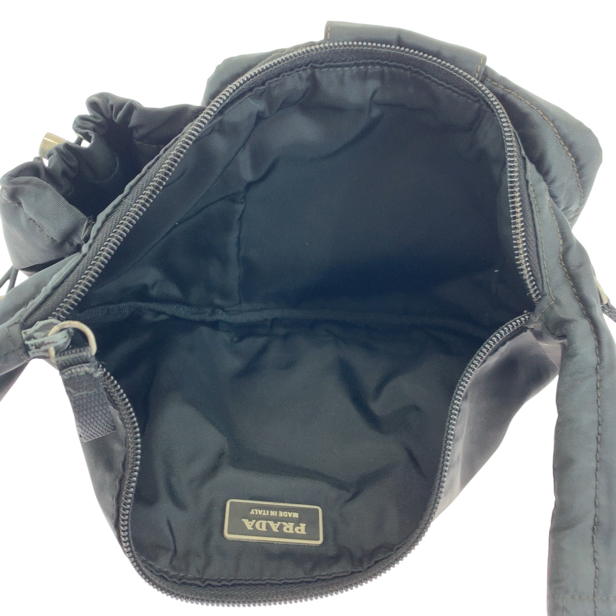 PRADA Waist bag VA0056 Nylon Black Silver Metal Test Triangle With logo