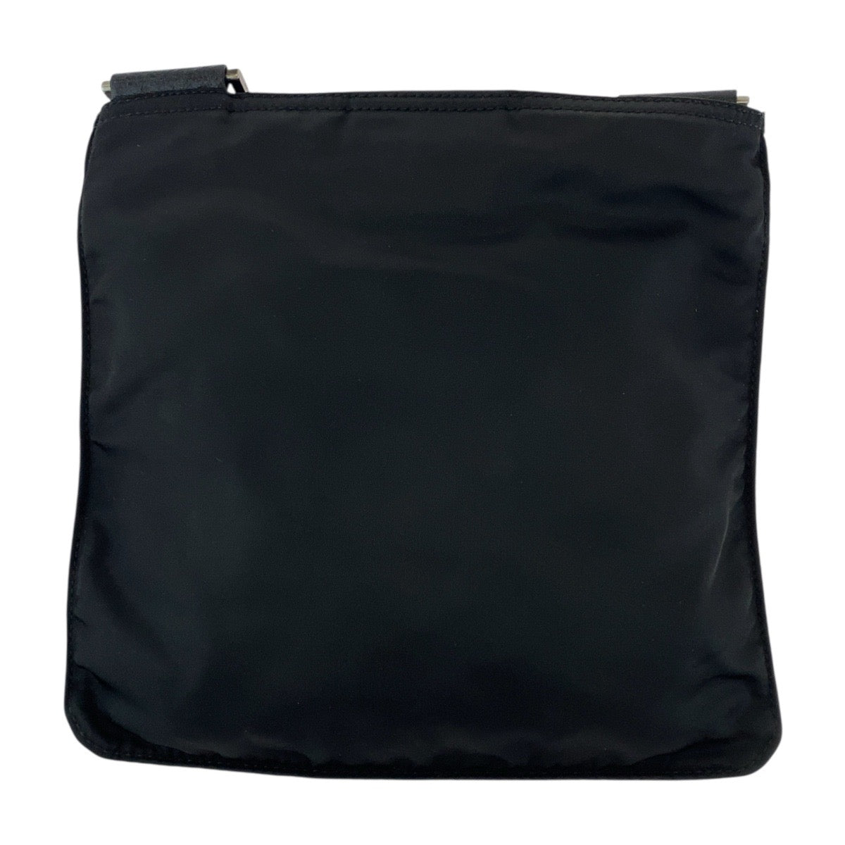 PRADA Shoulder Bag Nylon Black SilverMetal Test Triangle With logo