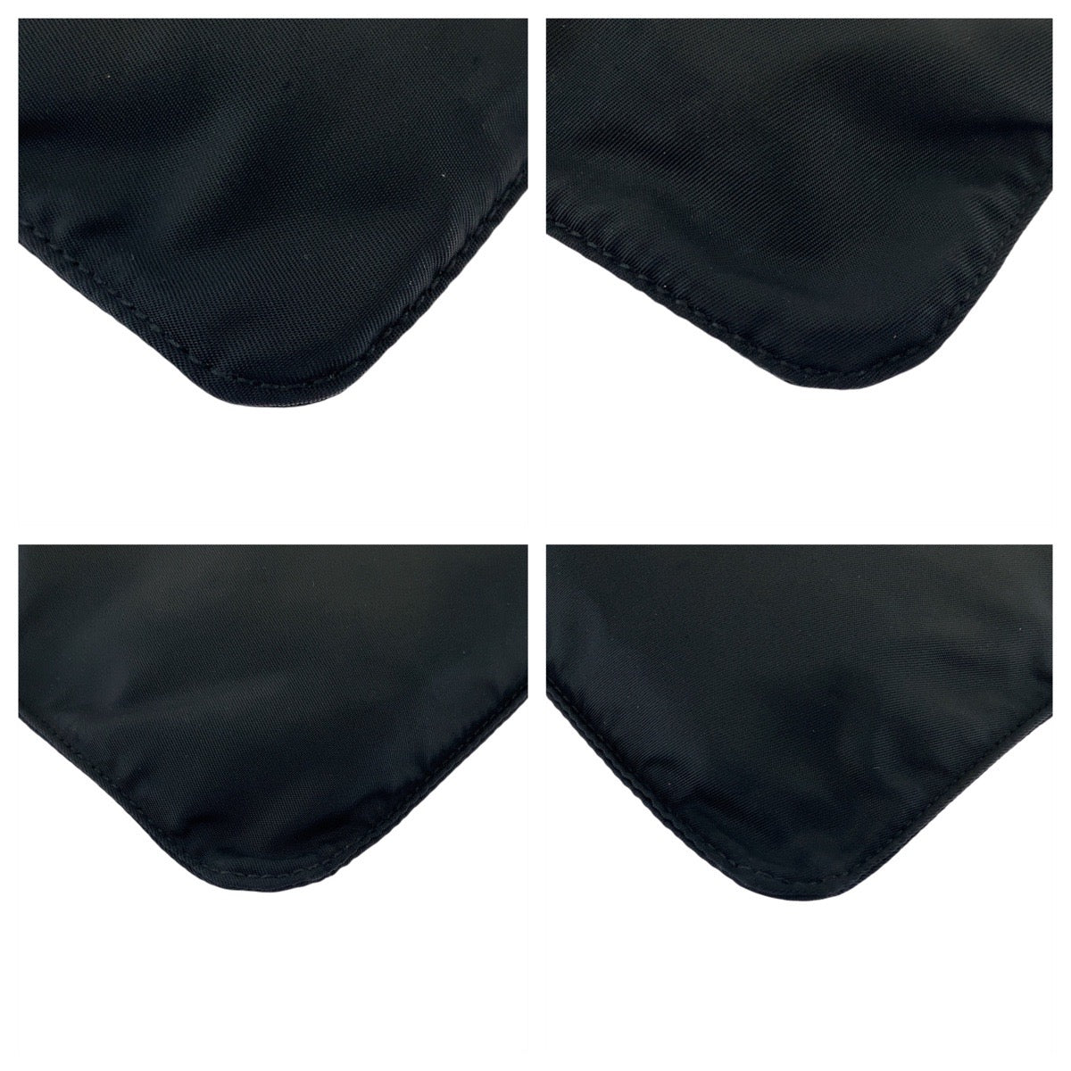 PRADA Shoulder Bag Nylon Black SilverMetal Test Triangle With logo
