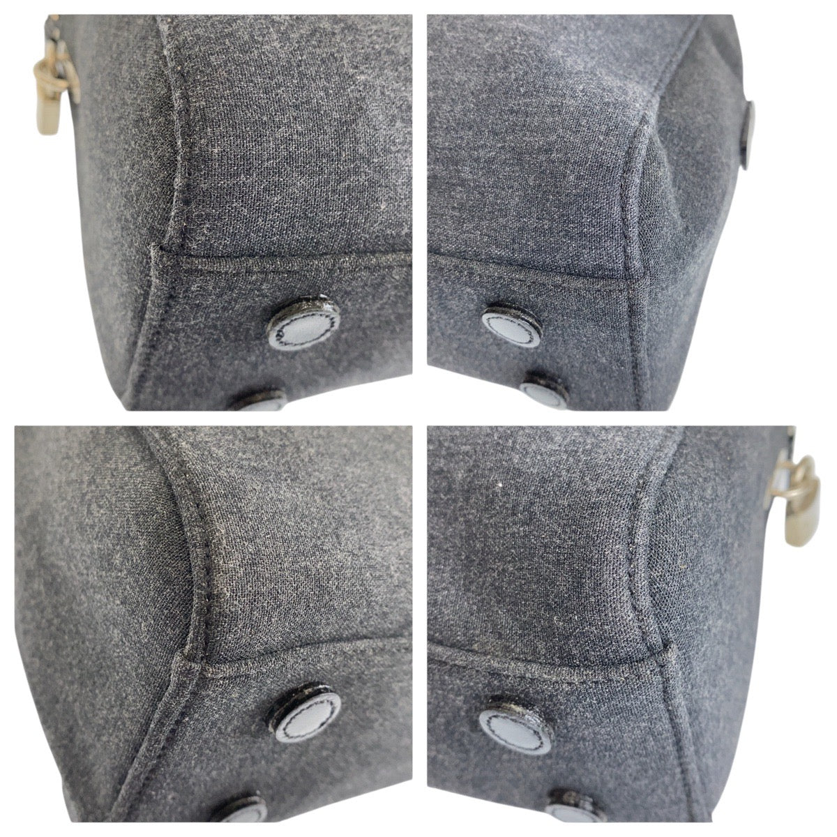 PRADA Tote Bag canvas Grey Black SilverMetal PRADA Sports
