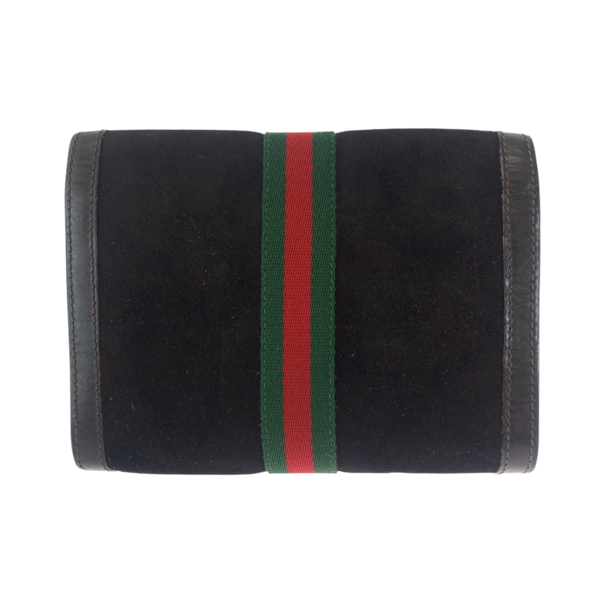 GUCCI Clutch bag Suede Brown Gold Metal Old Gucci Shelly Line Gucci perfume
