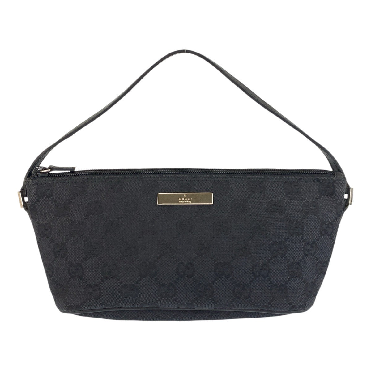 GUCCI Handbag 039 1103 GG canvas Black SilverMetal