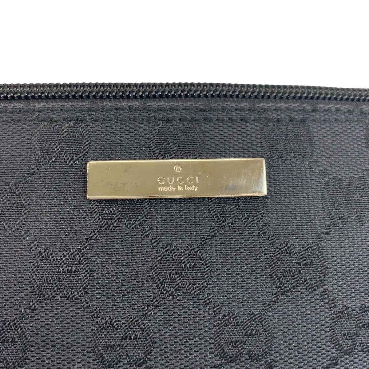 GUCCI Handbag 039 1103 GG canvas Black SilverMetal