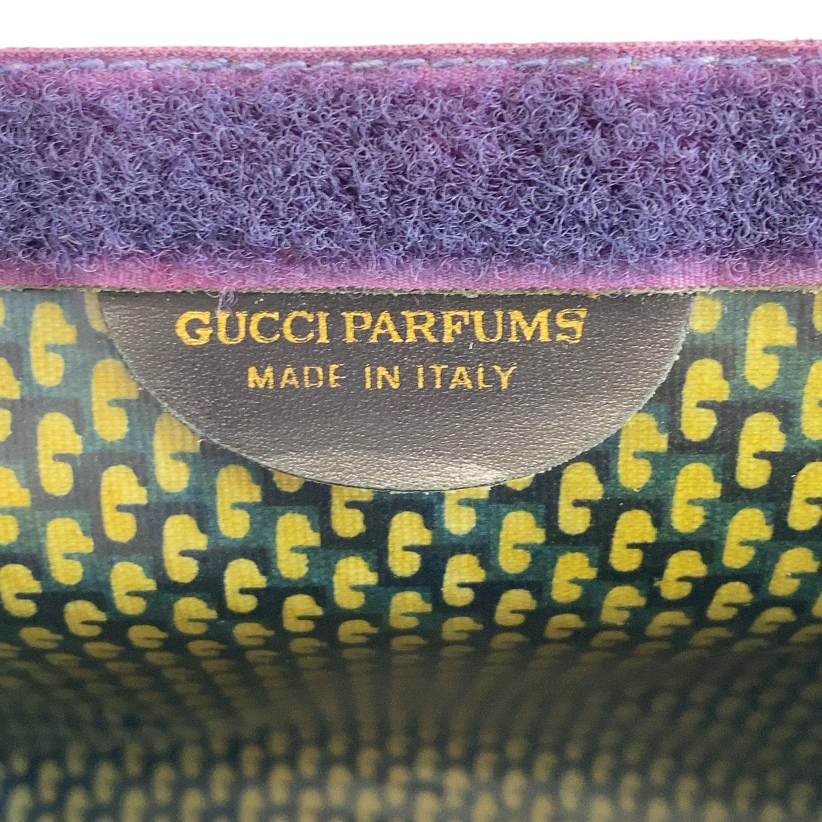 GUCCI Clutch bag Suede Navy black Old Gucci Shelly Line