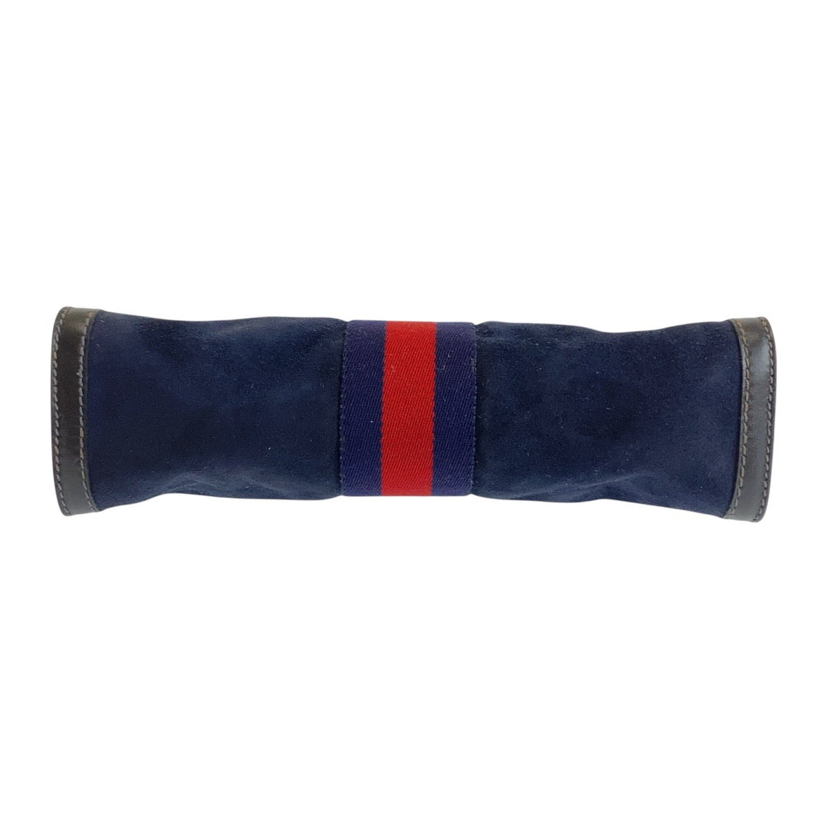 GUCCI Clutch bag Suede Navy black Old Gucci Shelly Line