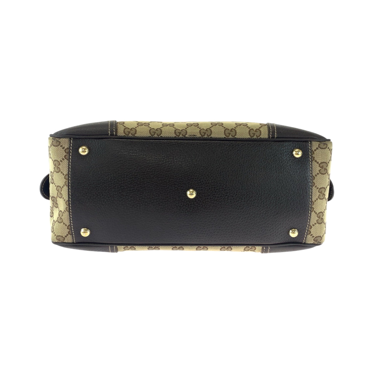 GUCCI Shoulder Bag 461720 GG canvas Beige Brown Gold Metal Sherry line Pretty