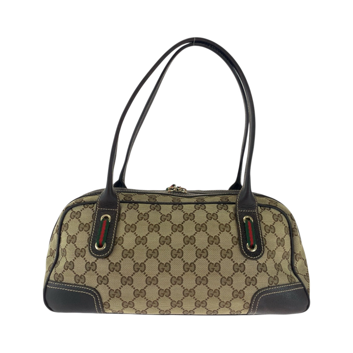 GUCCI Shoulder Bag 461720 GG canvas Beige Brown Gold Metal Sherry line Pretty