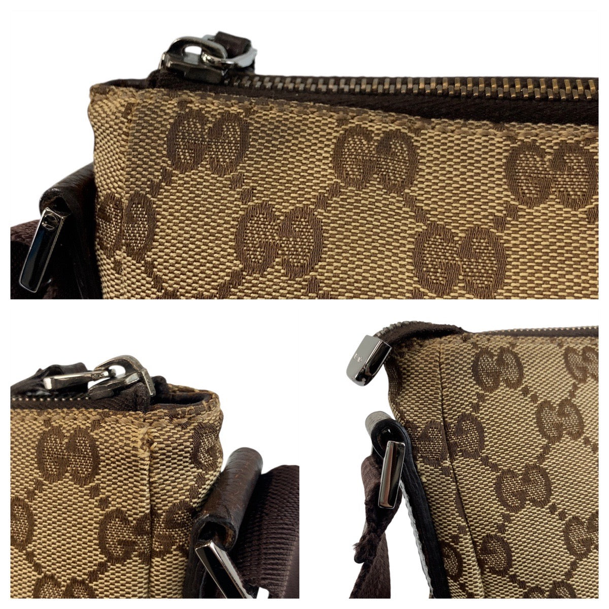 GUCCI Shoulder Bag 114273 GG canvas Beige brown