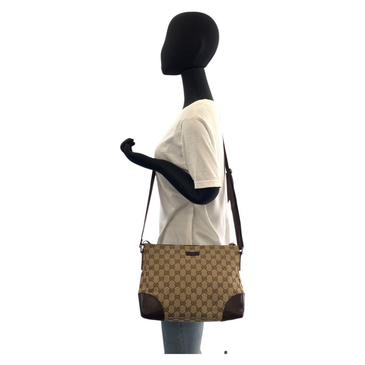 GUCCI Shoulder Bag 114273 GG canvas Beige brown
