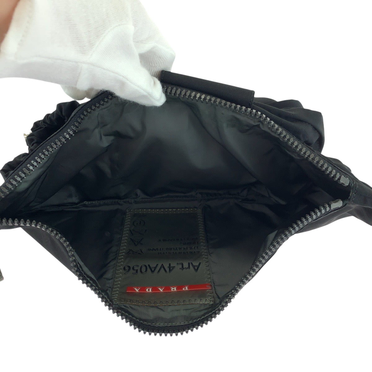 PRADA Waist bag 4VA056 Nylon Black SilverMetal PRADA Sports