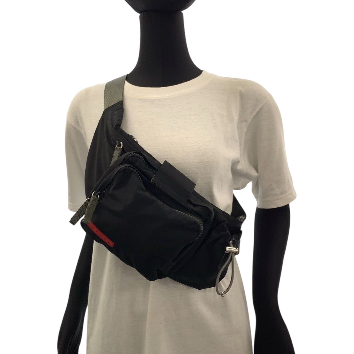PRADA Waist bag 4VA056 Nylon Black SilverMetal PRADA Sports