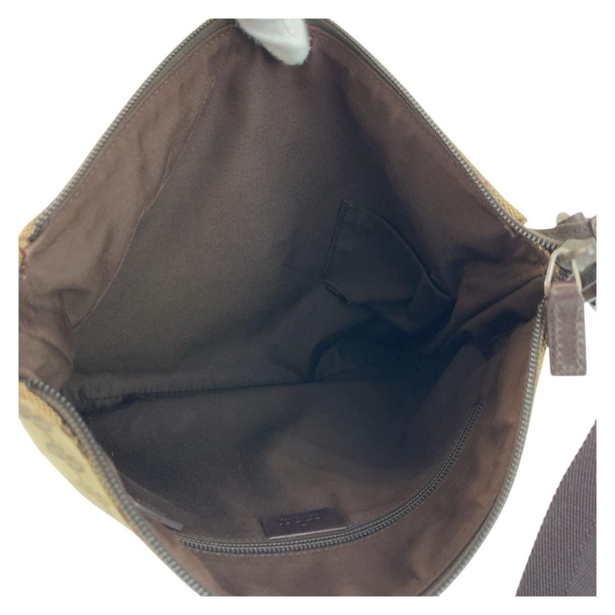 GUCCI Shoulder Bag 145857 GG canvas Beige Brown SilverMetal