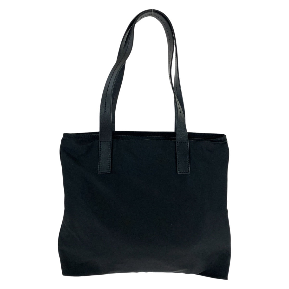 PRADA Tote Bag Nylon Black SilverMetal Test Triangle With logo