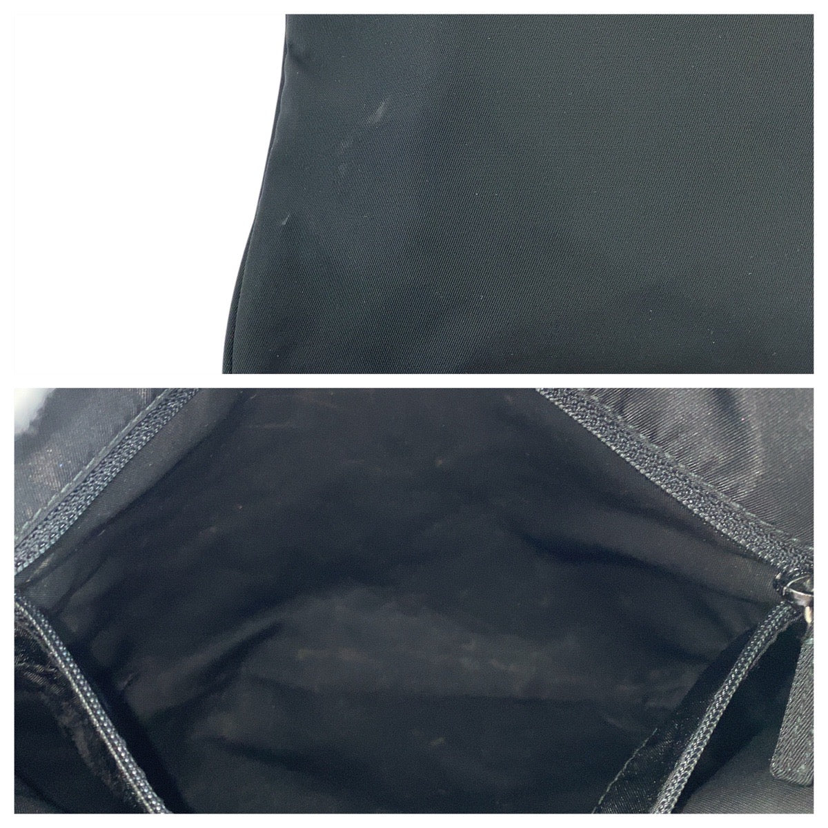 PRADA Tote Bag Nylon Black SilverMetal Test Triangle With logo