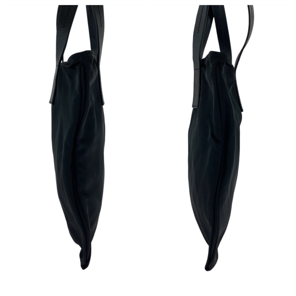 PRADA Tote Bag Nylon Black SilverMetal Test Triangle With logo
