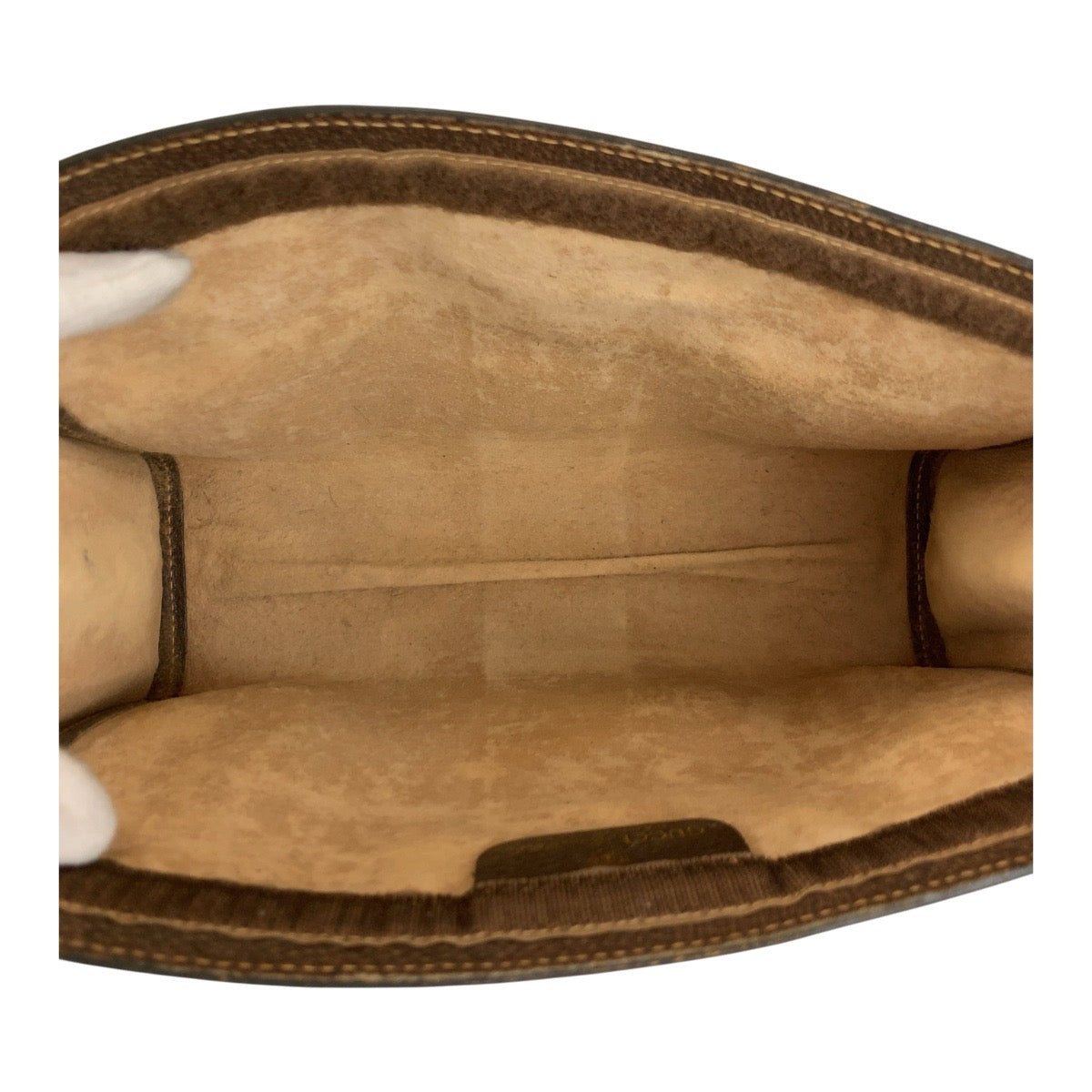 GUCCI Clutch bag 41 001 2825 28 GG Supreme Canvas Beige brown Sherry Line Old Gucci