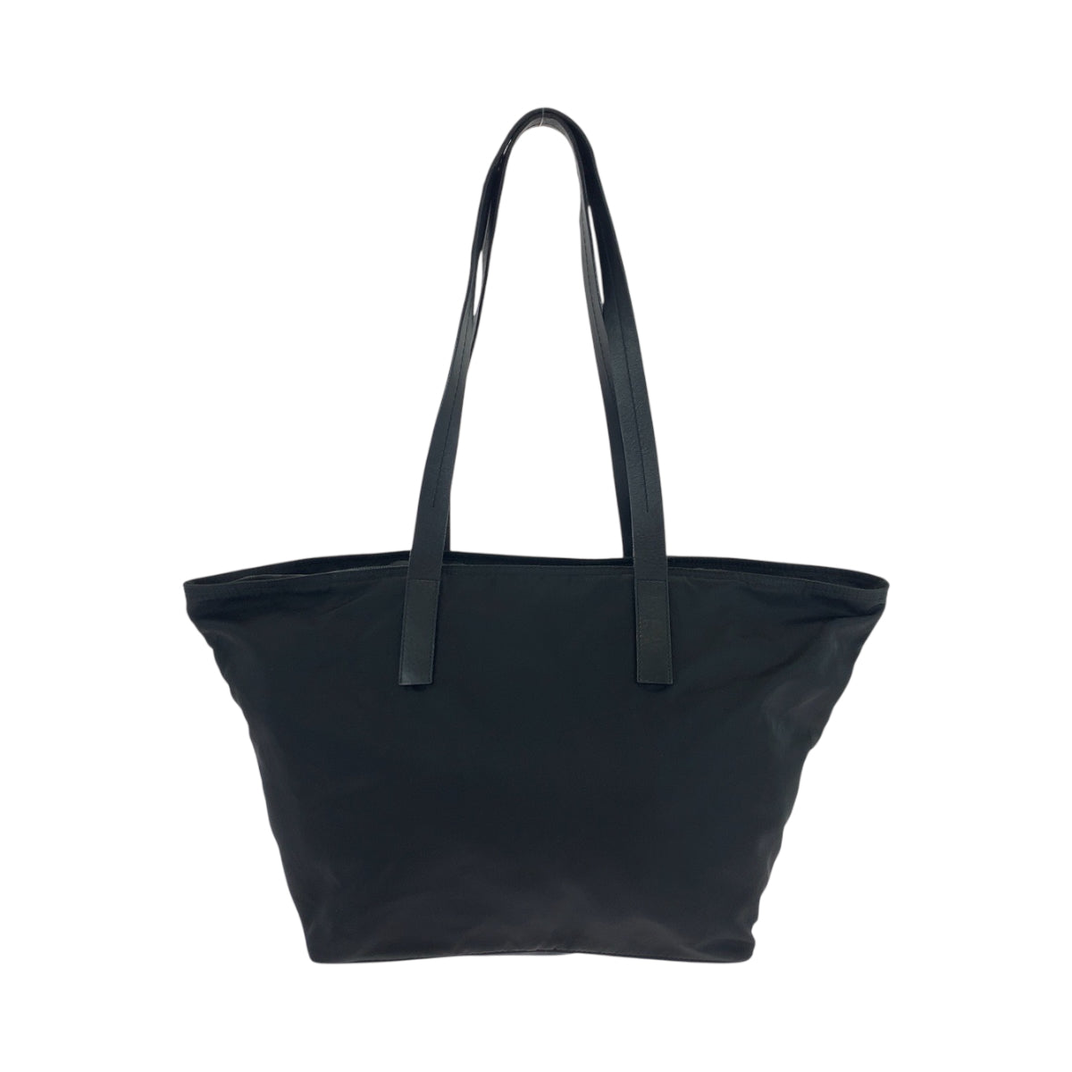 PRADA Tote Bag Nylon Black SilverMetal Test Triangle With logo