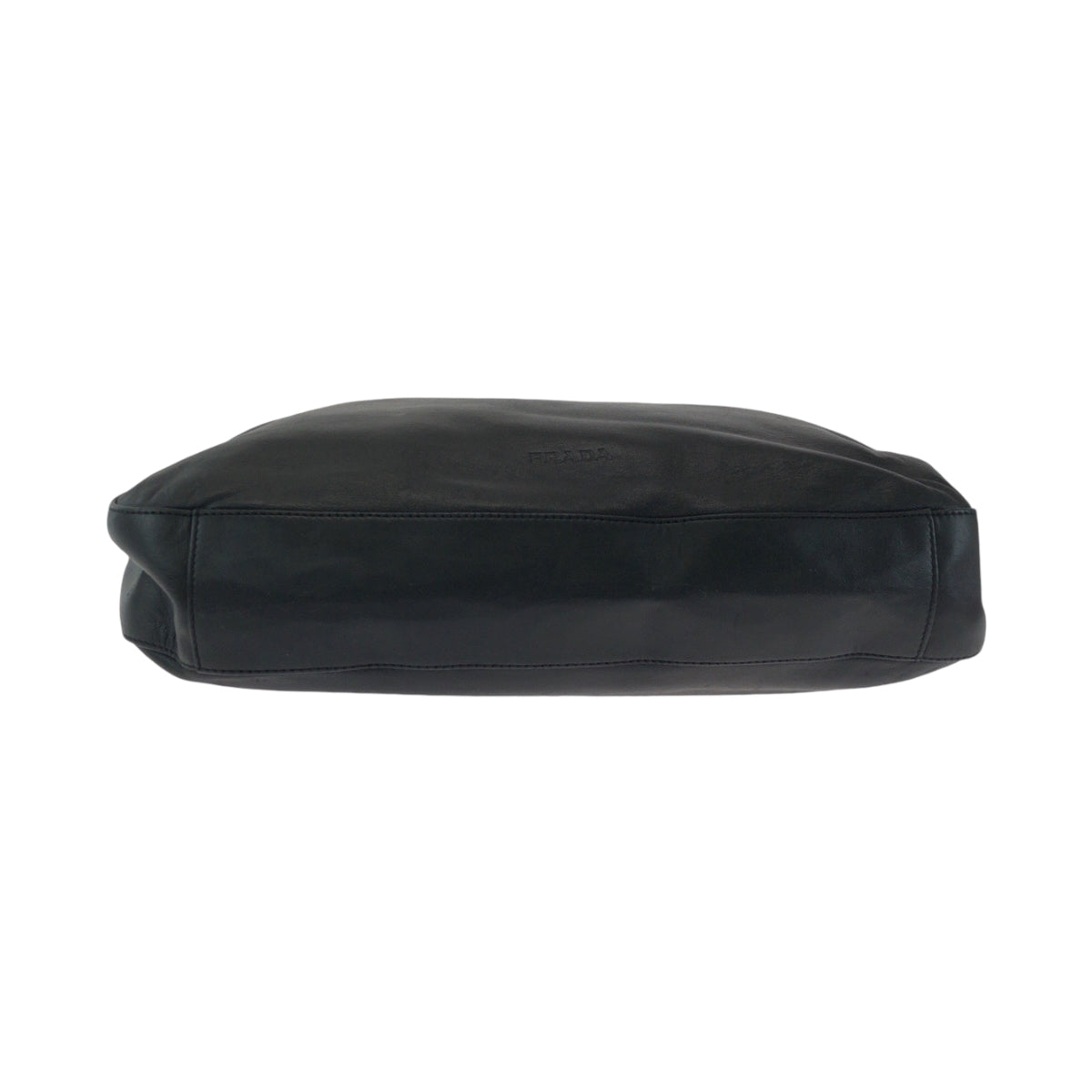 PRADA Shoulder Bag plastic Black black Plat Stick handle logo