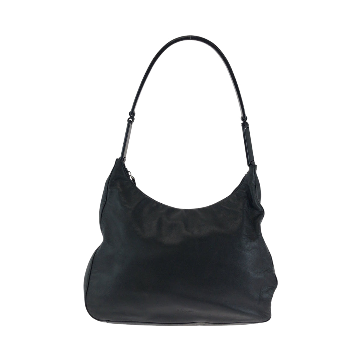 PRADA Shoulder Bag plastic Black black Plat Stick handle logo