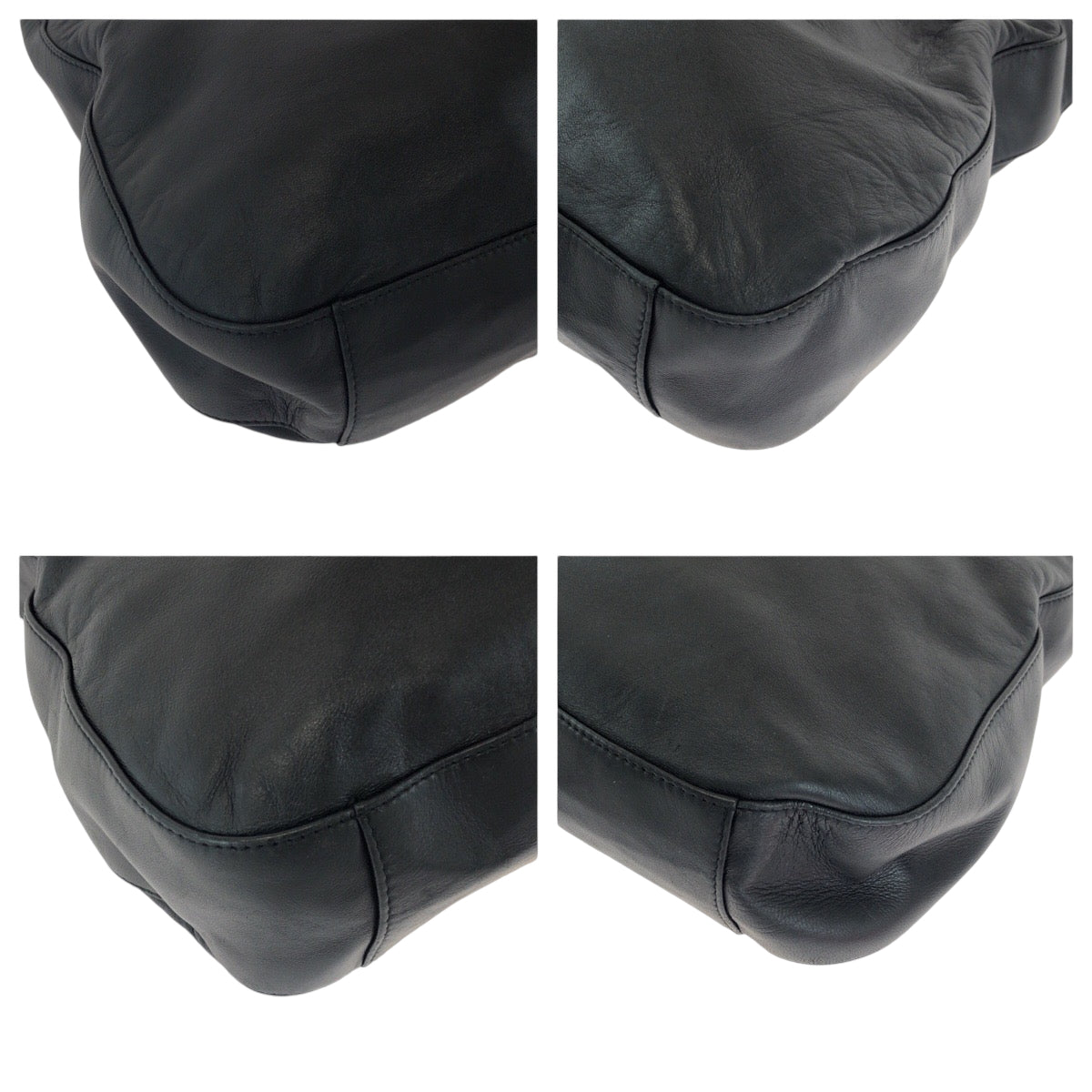 PRADA Shoulder Bag plastic Black black Plat Stick handle logo